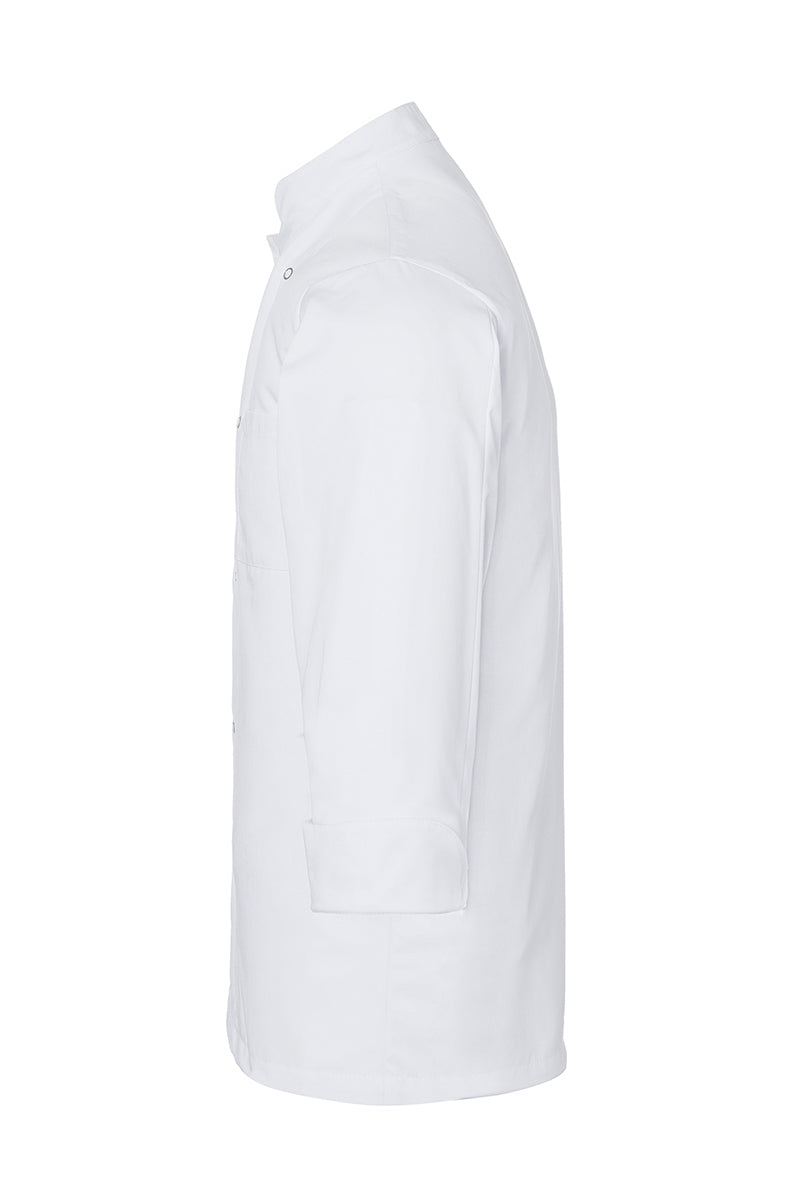 Karlowsky Langarm Kochjacke Basic in weiß, Polymix, Druckknöpfe BJM 2-3-L