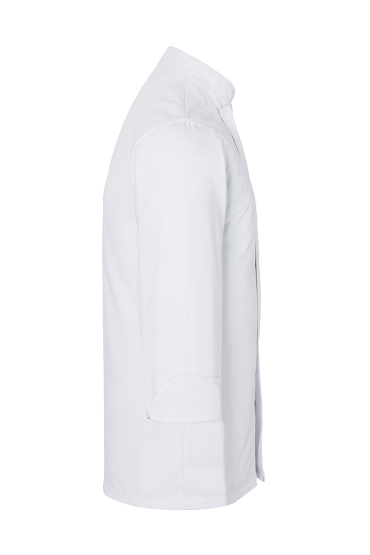 Karlowsky Langarm Kochjacke Basic in weiß, Polymix, Druckknöpfe BJM 2-3-L