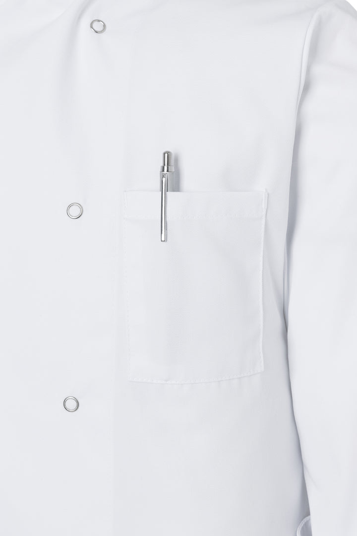 Karlowsky Langarm Kochjacke Basic in weiß, Polymix, Druckknöpfe BJM 2-3-L