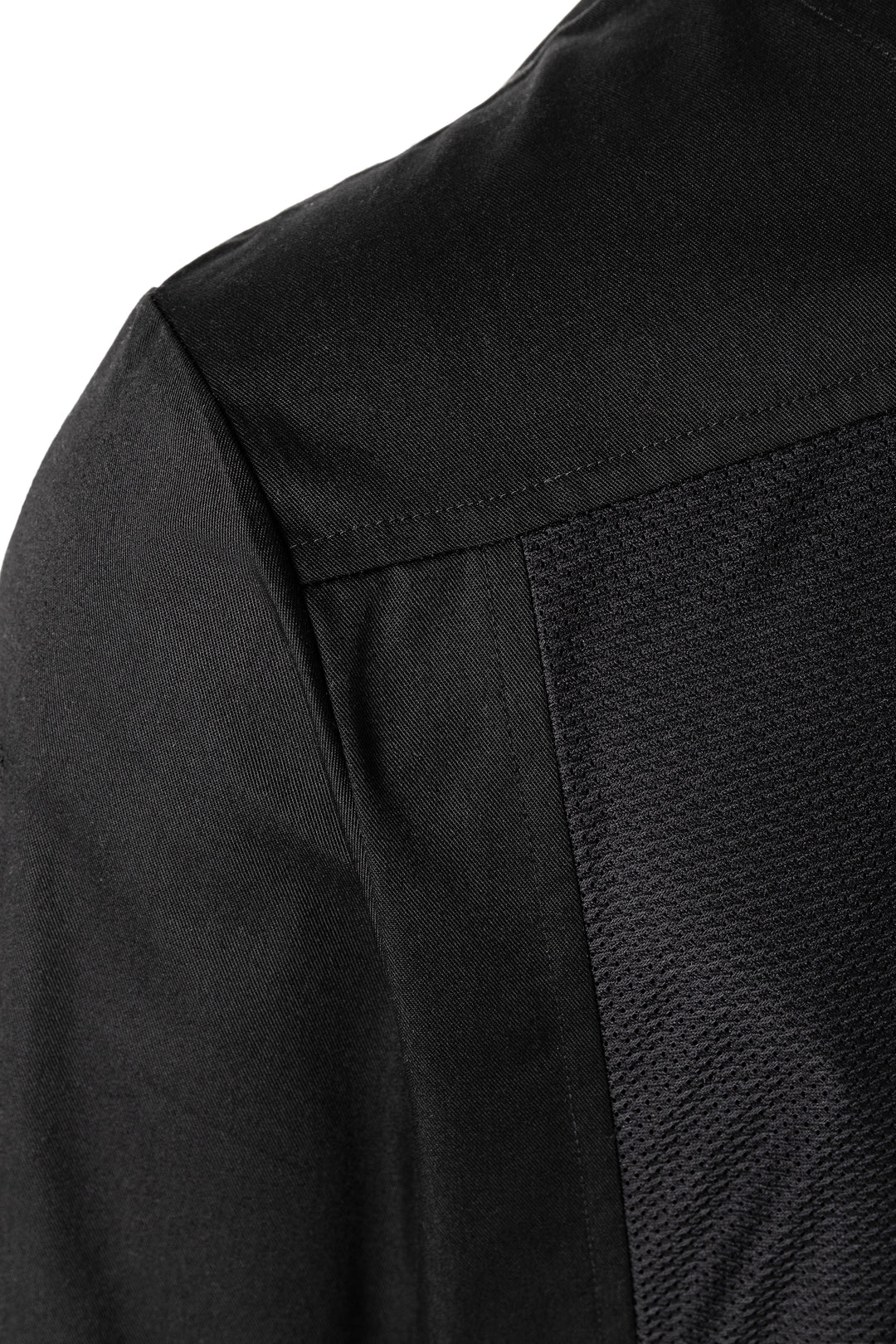 Karlowsky Kurzarm Kochhemd Basic in schwarz, Überwurf, Mesh-Rücken BJM 3-1-L