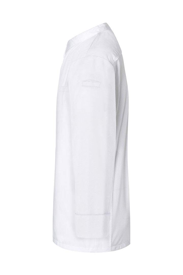 Karlowsky Langarm Kochhemd Basic in weiß, Überwurf, Mesh-Rücken BJM 4-3-L