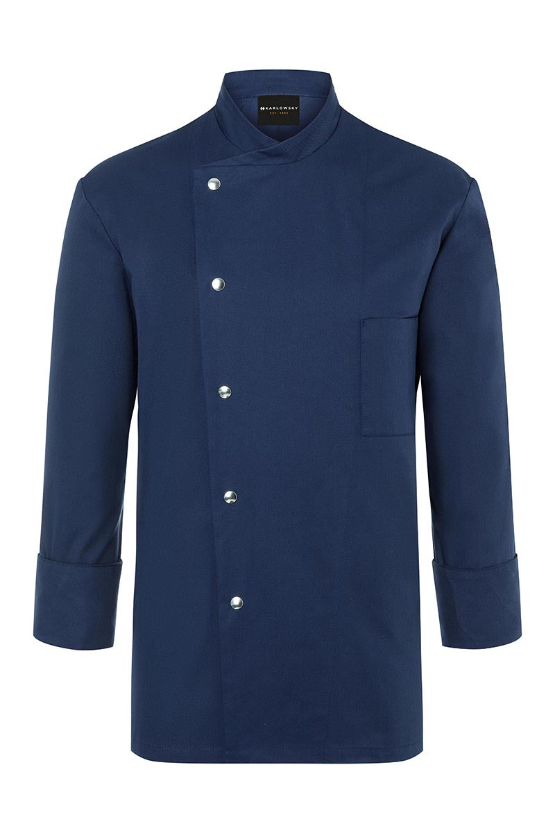 Karlowsky Langarm Herren-Kochjacke Lars in marine, Regular Fit JM 14-10-52