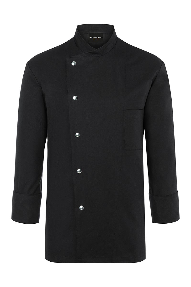 Karlowsky Langarm Herren-Kochjacke Lars in schwarz, Regular Fit JM 14-1-52
