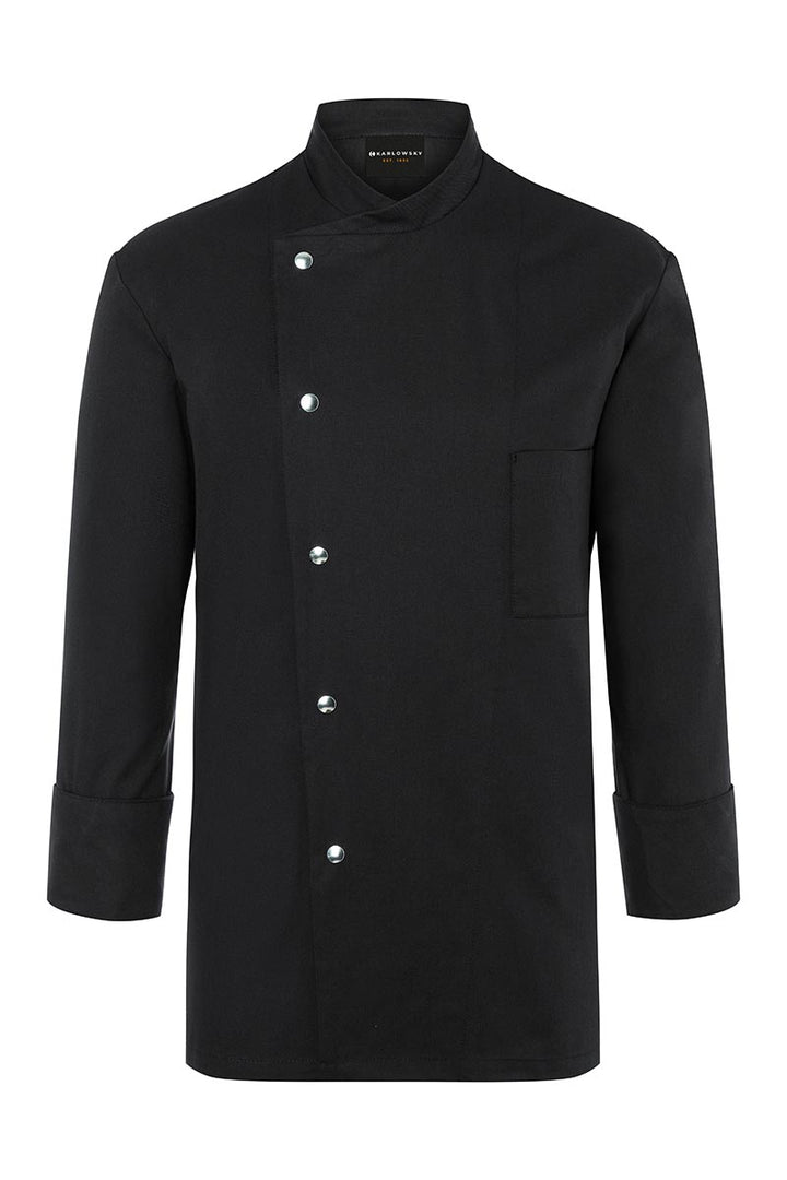 Karlowsky Langarm Herren-Kochjacke Lars in schwarz, Regular Fit JM 14-1-52