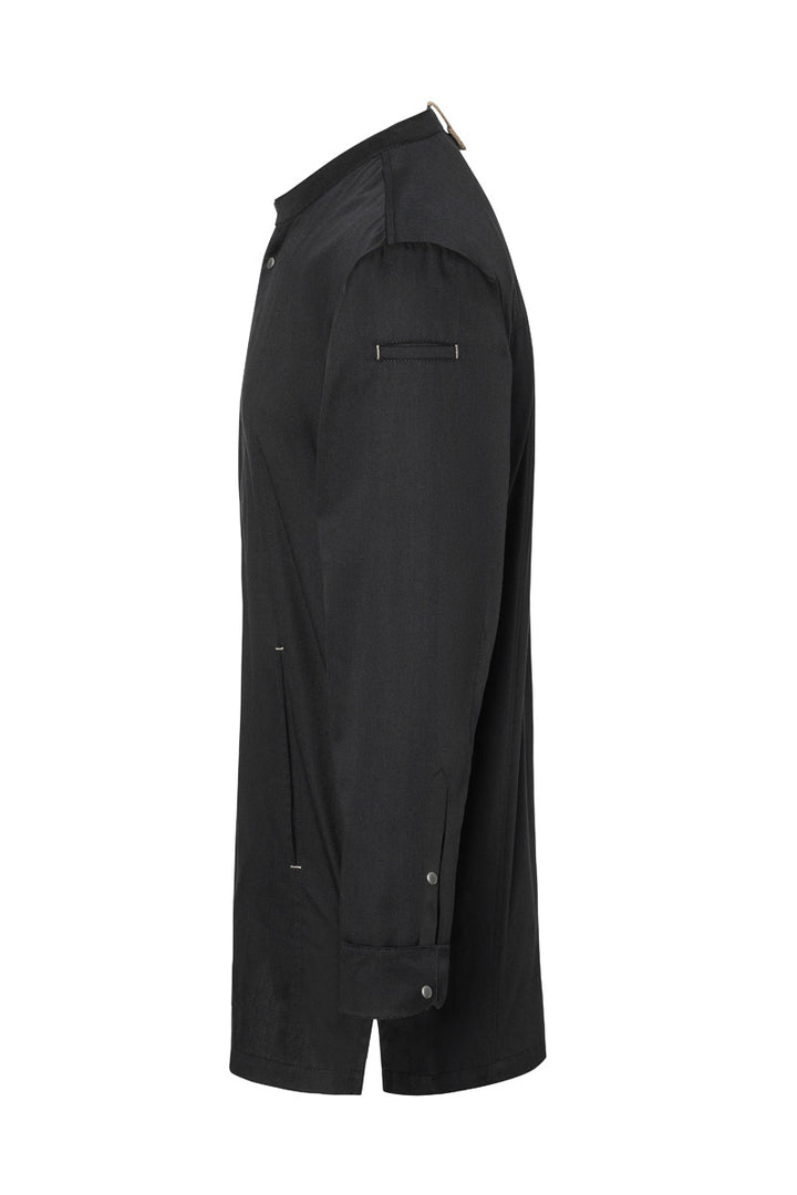 Karlowsky Langarm Herren-Kochjacke Green Generation in schwarz, leicht tailliert JM 35-1-52