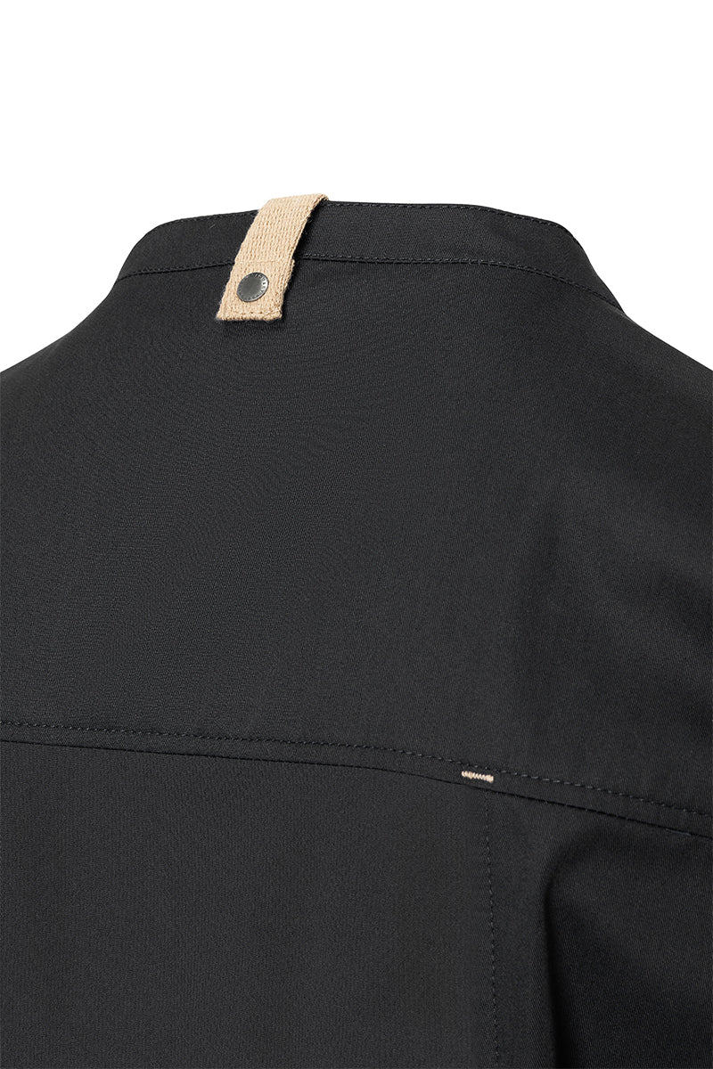 Karlowsky Langarm Herren-Kochjacke Green Generation in schwarz, leicht tailliert JM 35-1-52