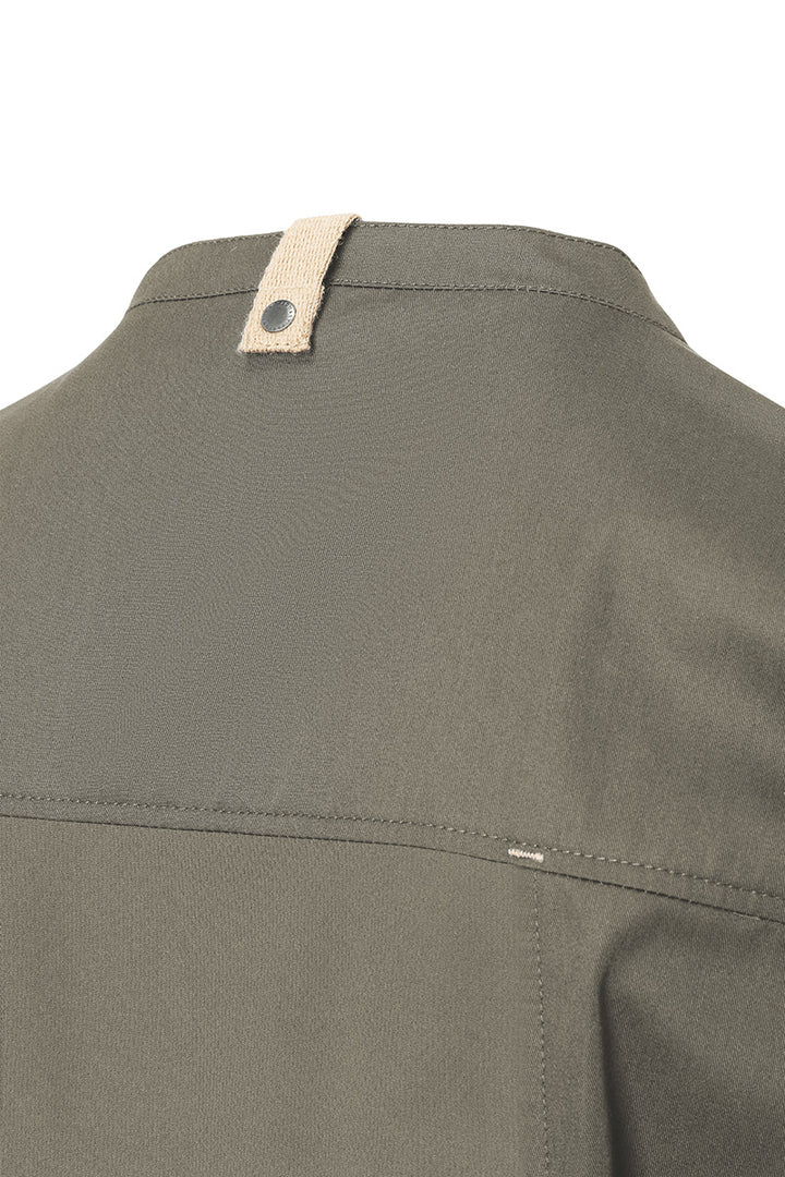 Karlowsky Langarm Herren-Kochjacke Green Generation in salbei, leicht tailliert JM 35-67-52