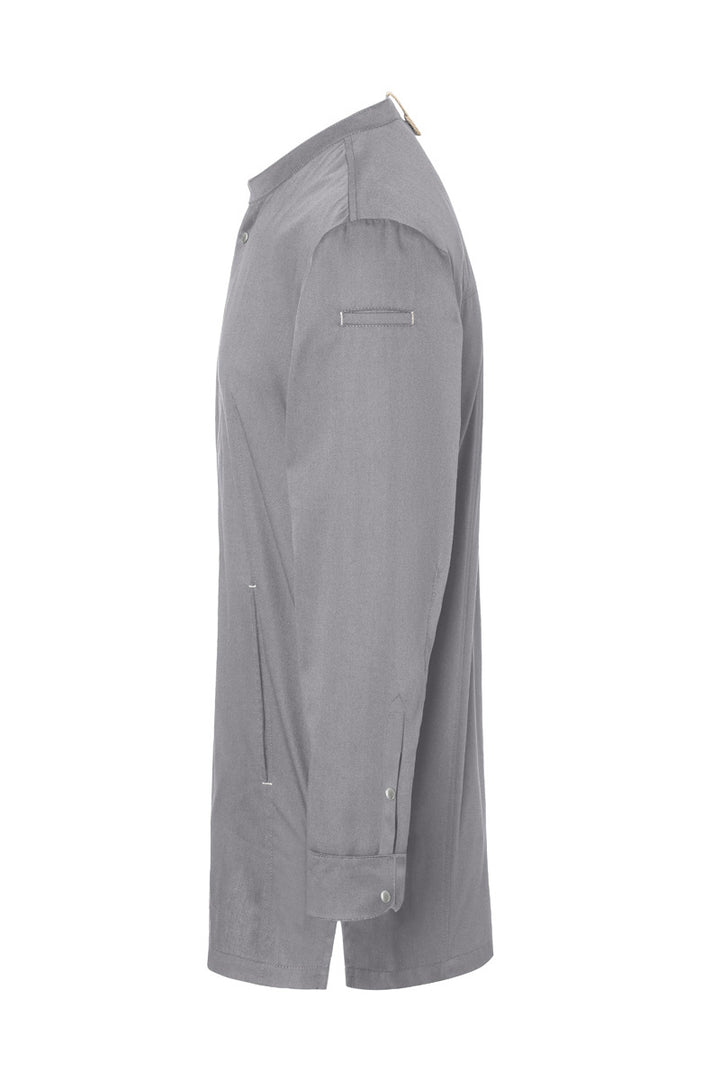 Karlowsky Langarm Herren-Kochjacke Green Generation in platingrau, leicht tailliert JM 35-68-52