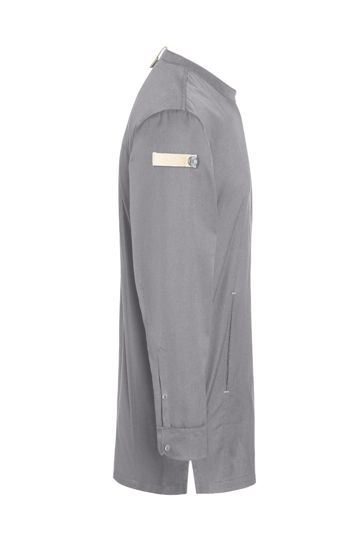 Karlowsky Langarm Herren-Kochjacke Green Generation in platingrau, leicht tailliert JM 35-68-52