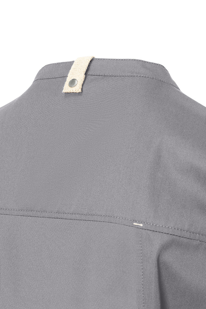 Karlowsky Langarm Herren-Kochjacke Green Generation in platingrau, leicht tailliert JM 35-68-52