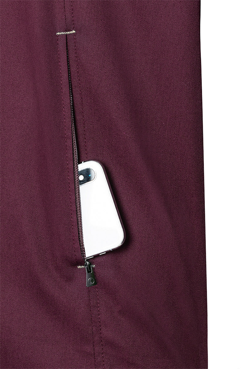 Karlowsky Kurzarm Herren-Kochjacke Green Generation in aubergine, leicht tailliert JM 36-39-62