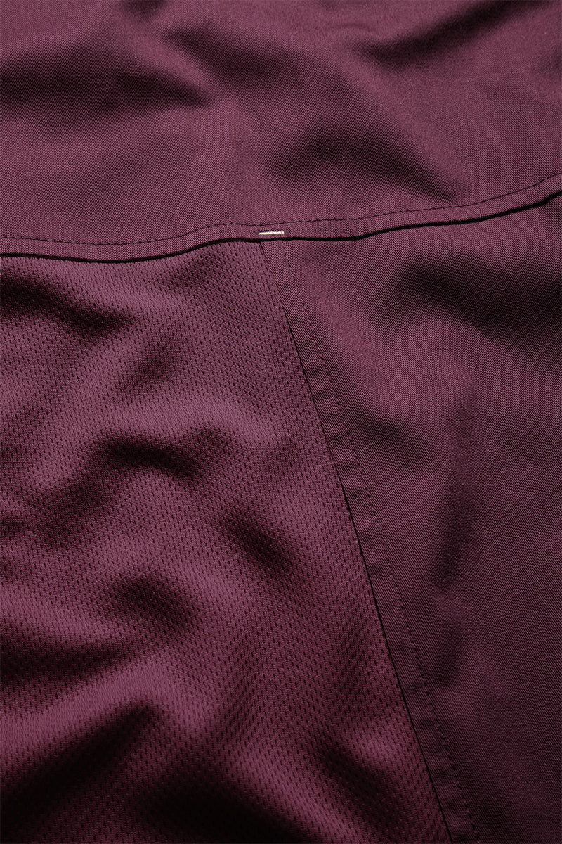 Karlowsky Kurzarm Herren-Kochjacke Green Generation in aubergine, leicht tailliert JM 36-39-62