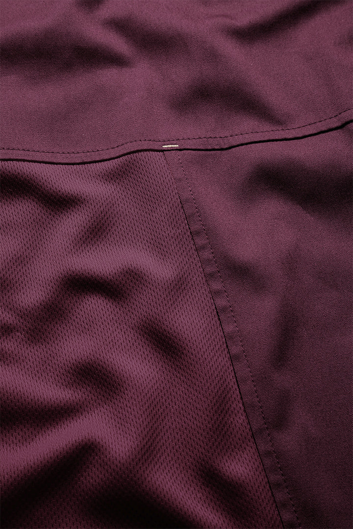 Karlowsky Kurzarm Herren-Kochjacke Green Generation in aubergine, leicht tailliert JM 36-39-62
