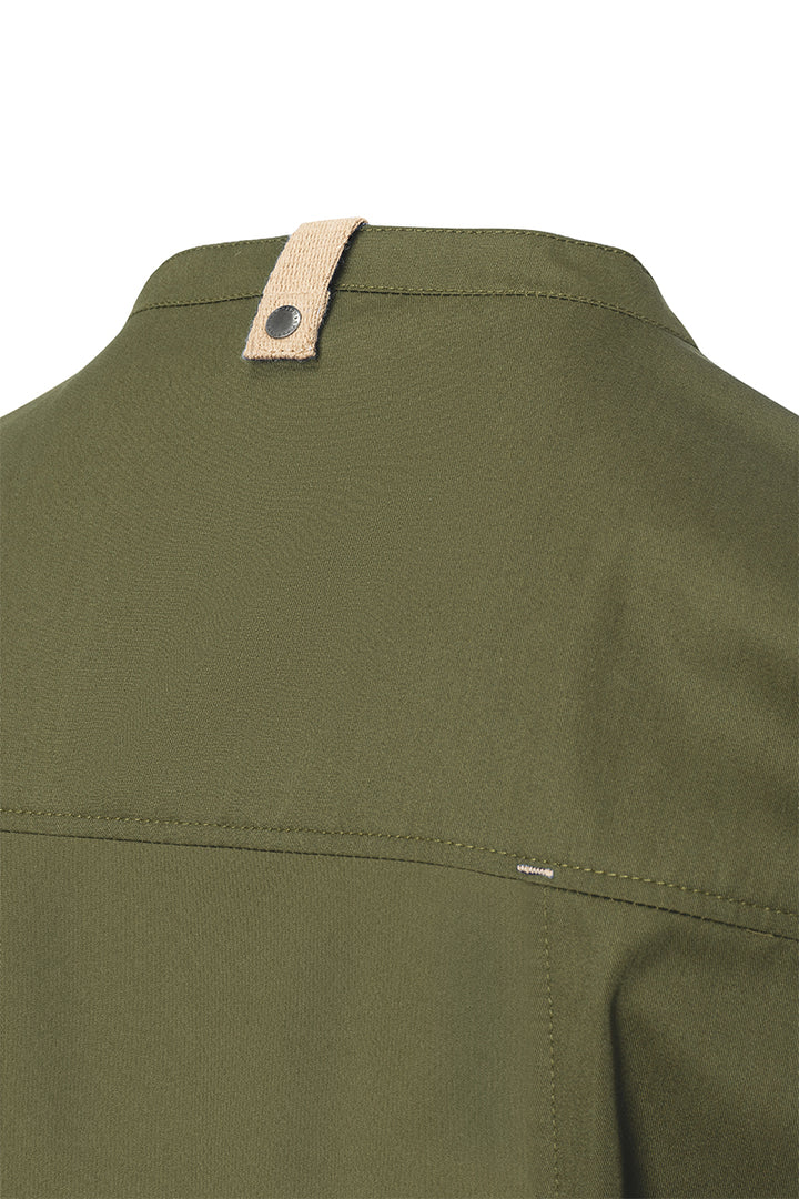 Karlowsky Kurzarm Herren-Kochjacke Green Generation in moosgrün, leicht tailliert JM 36-79-62