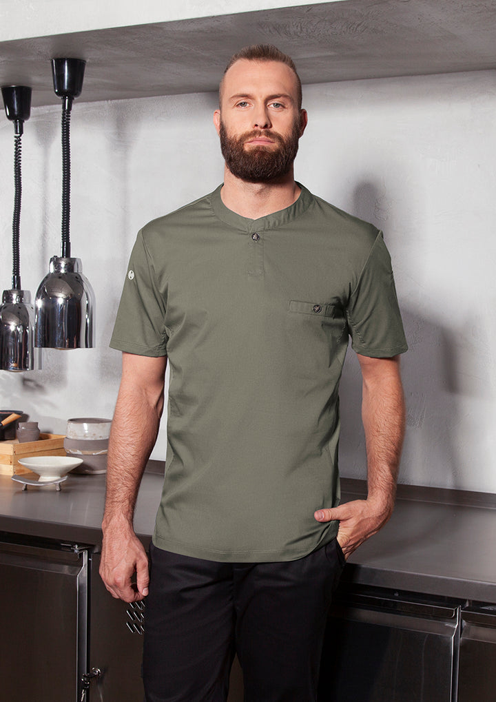 Karlowsky Koch T-Shirt Kurzarm TM 5-67-L olive, Slim Fit