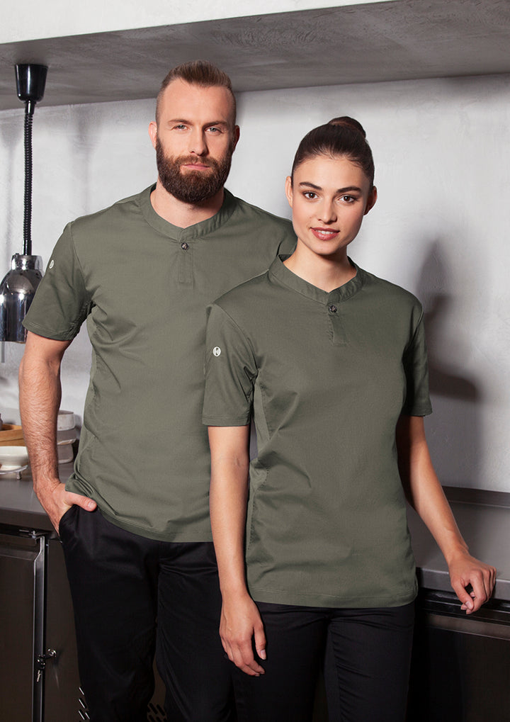 Karlowsky Koch T-Shirt Kurzarm TM 5-67-L olive, Slim Fit